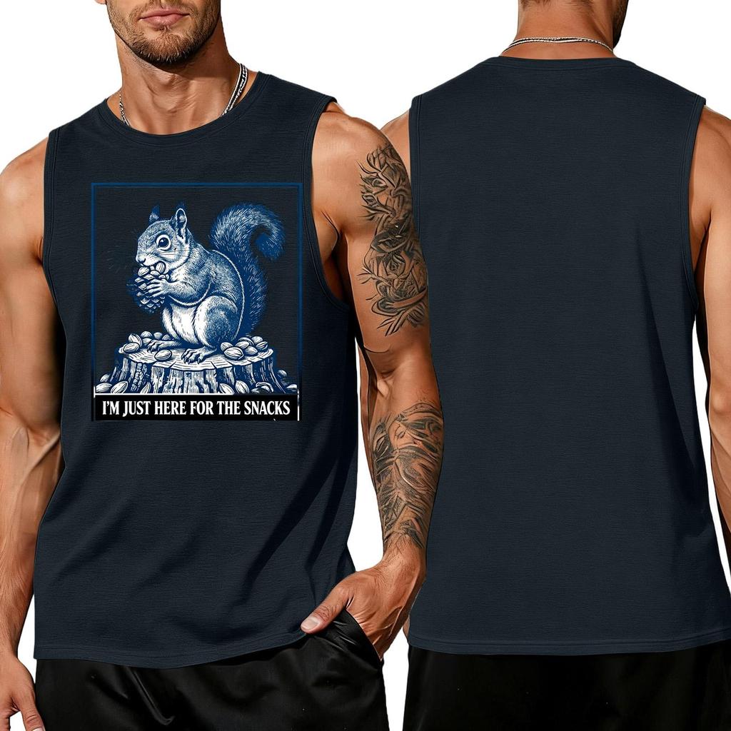 Men's Funny Animal Print Sleeveless Tank Top Loose Fit Breathable for Summer Workout Casual Streetwear