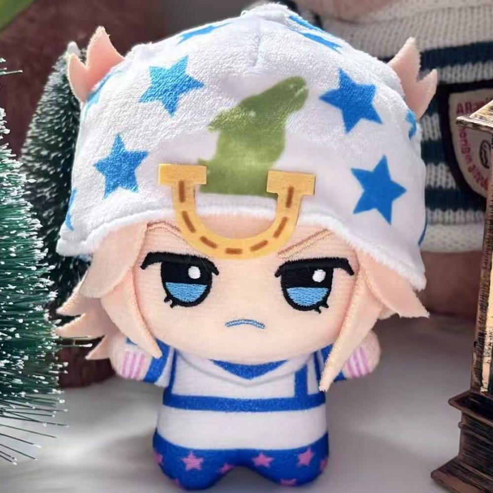 Anime JOJO Steel Ball Run Cosplay Johnny Joestar Gyro Zeppeli Doll Plush Stuffed Cotton Dolls Room Decoraton Christmas Prop 10cm