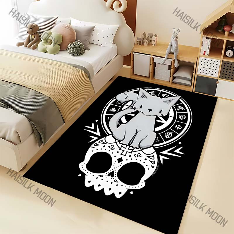 Dark Series Cat Array Print Carpet for Living Room Bedroom Bedside Floor Mat Cloakroom Sofa Area Rugs Fast Shipping