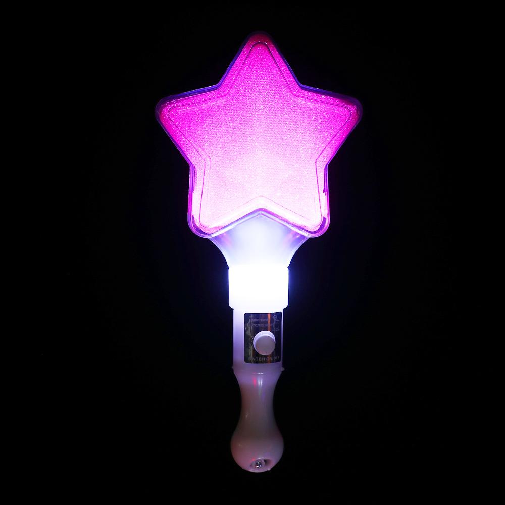 Kids Toy Fans Support Hand Lamp Performance Prop Fluorescent Stick Support Stick Glow Star Concert