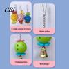 Hanging Bird Toy Parrot Foraging Ball Toy, Plastic Hollow with Bell, Cage Enrichment for Lovebird Budgie Cockatiel Conure