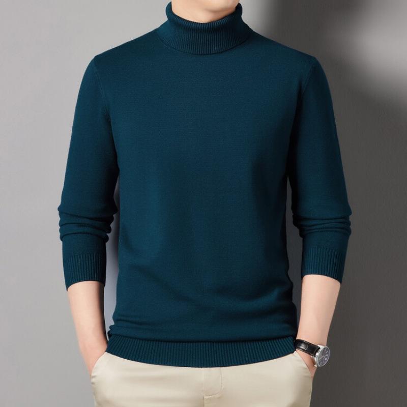 Neuer Stehkragen-Pullover für Herren, Strickpullover, Winter-Halb-Stehkragen-Bottom-Shirt mit langen Ärmeln, trendig, lässig