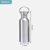 350/500/600/750/1000ml Edelstahl Fahrrad Wasserflasche Fitness Einwandige Wasserflasche Auslaufsicher Tragbarer Sportkessel