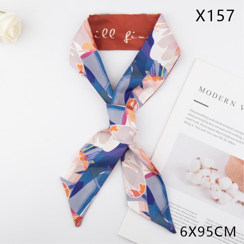 Versatile Vintage Silk Scarf: Hair Tie, Headband, Bag Accessory