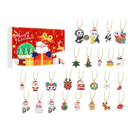 

Рождественский снеговик Адвент-календарь 24-дневный обратный отсчет Рождественский подарочный набор 2D мультяшный снеговик подвесные украшения U