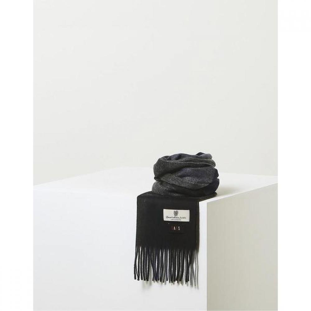 Daks Unisex Cashmere 100  Scarf Navy Check Dbmu2f703