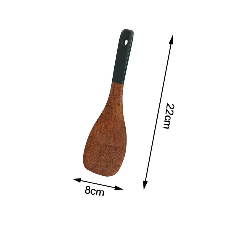 

Деревянная кухонная утварь с длинной ручкой Лопатка для сковороды с антипригарным покрытием Деревянная ложка для супа Лопатки Бытовой кухонный прибор Дерево крыла курицы