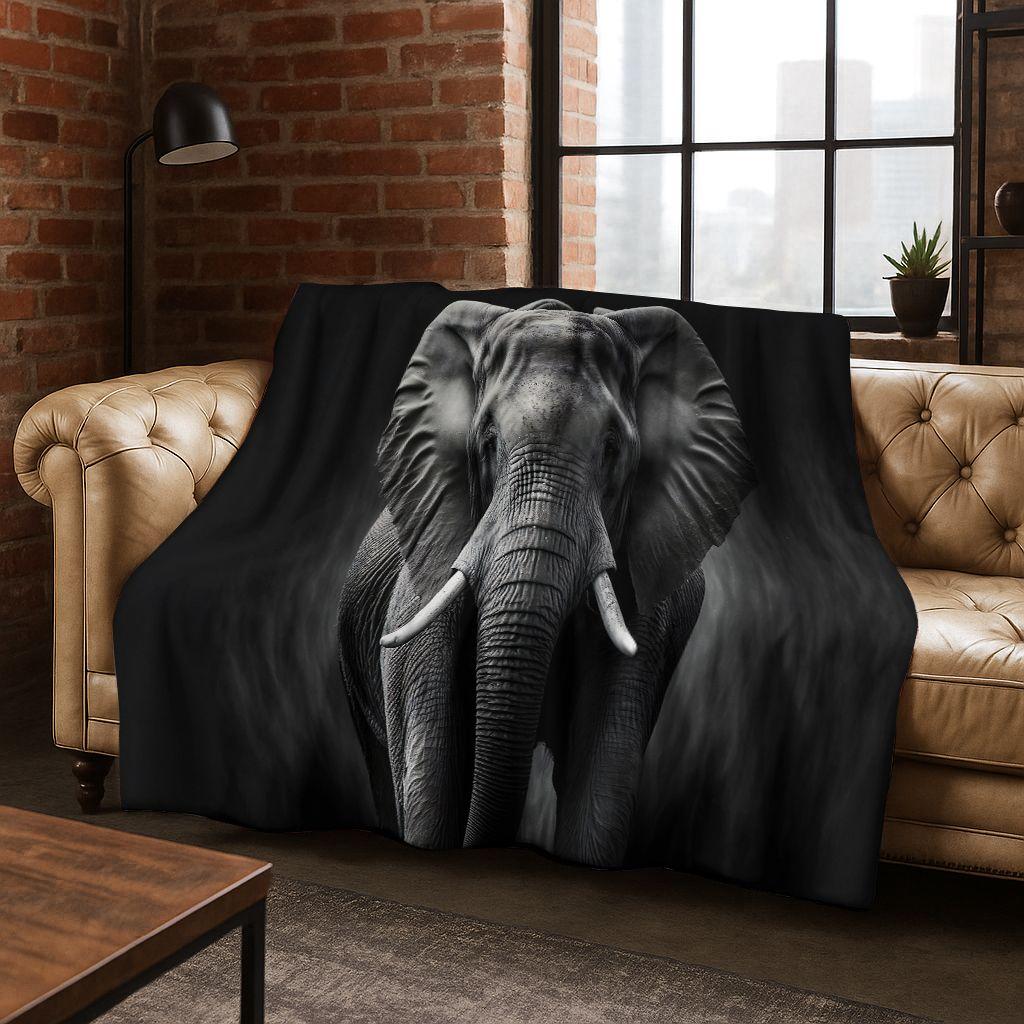 26 Style Wisdom Elephant Cartoon Flannel Blanket,Cozy Soft Throw Blanket for Home Bedroom Bed Sofa Picnic Office Cover Gift Kids