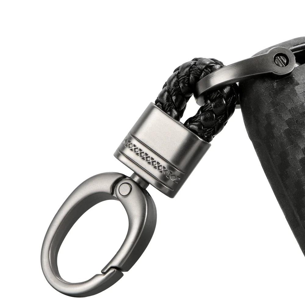 Silikon-Carbon-Faser-Autoschlüssel-Fob-Hülle für Ford Focus Mondeo Explorer Mustang Smart Remote 3 4-Tasten-Schutz