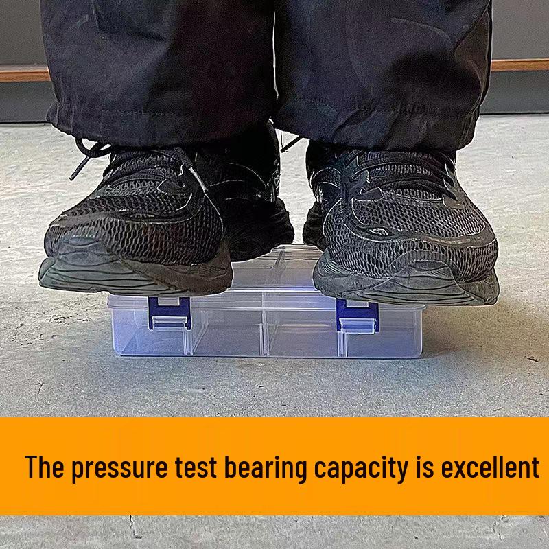 Multi-Grid Plastic Jewelry Box with Compartments for Earrings, Beading, and Small Parts