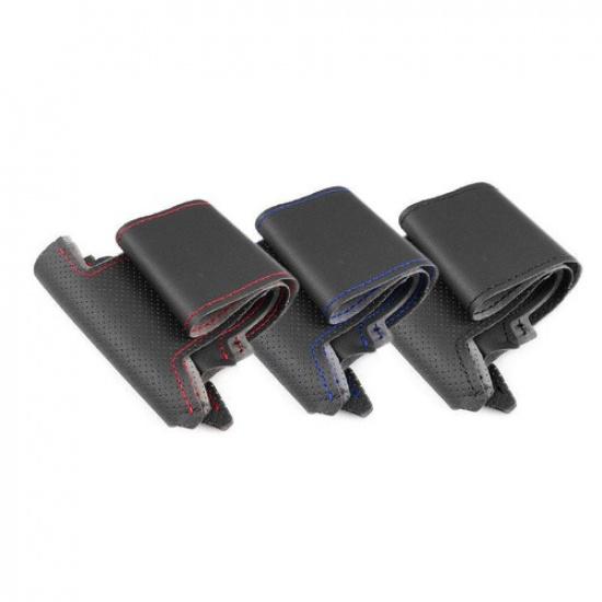 DIY Hand Sewinf Interior Steering Wheel Leather Trim Cover For Mazda 3 2011-2017