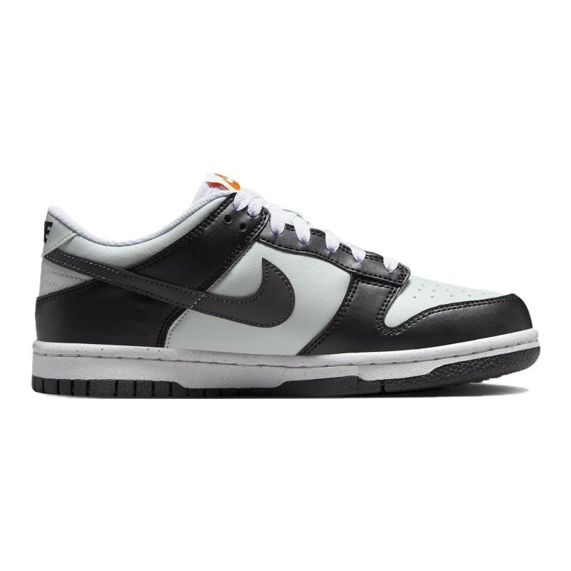Nike Dunk Low Black Bright Mandarin Mini Swoosh GS Sneakers FN7784-001