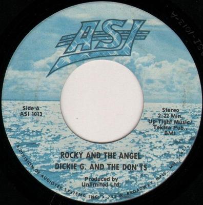 7inch Record DICKIE G.  THE DONTS  Rocky And The Angel ASI1013 ASI Records 1977 US Pop Used