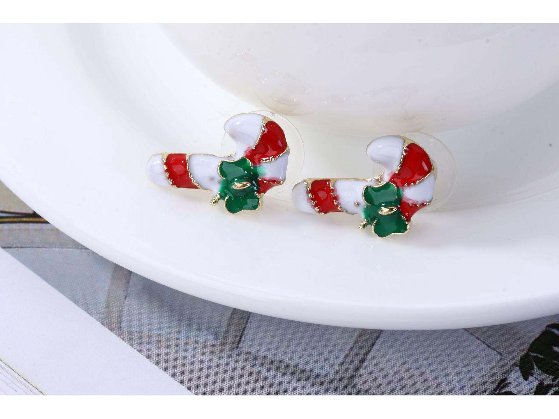 

Трендовые серьги-пусеты с бантом в виде леденца - Уникальные рождественские украшения для женщин