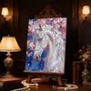 Handmade DIY Pearl Painting White Horse Theme Bedroom Living Room Frameless Diy Handmade Sticky Diamond Creative Canvas Painting
