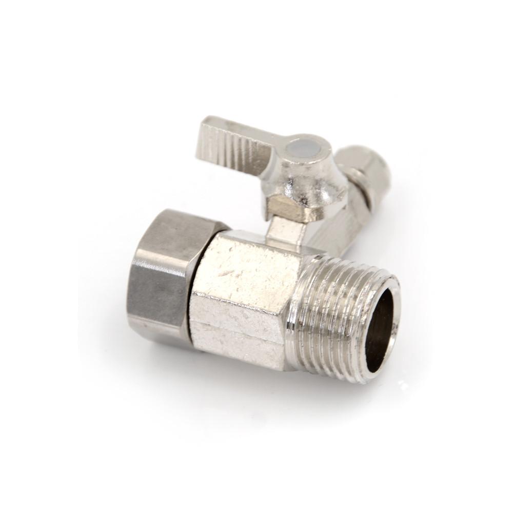 Feed Water Filter Purifier Adapter 1/2'' To 1/4'' Ball Valve Faucet Tap Safe Water Purifier Valve Brass Pure Copper