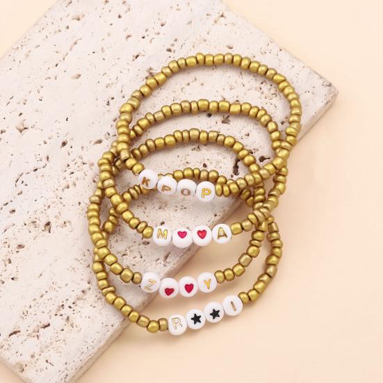 Pulseira DIY Pop Coreana Pulseira Inspirada em Anime Pulseira Elástica Ajustável com Berloques Fofos Presente para Fãs Homens Mulheres