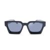 Luxury Vintage Black Square Oversize Sunglasses Acetate Polarized Custom Logo Thick Sun Glasses for Men Women Transparent