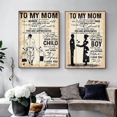 Für meine Mama - Mutter und Kinder Inspirierende Worte des Segens Zitat Kunstdruck Poster Heim Wanddeko Muttertagsgeschenk