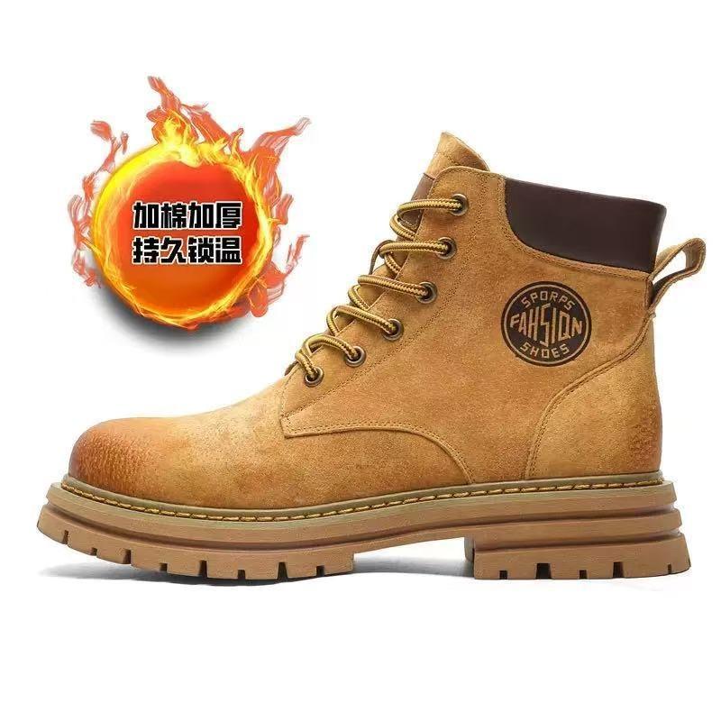 Men S High Top Martin Boots British Style Thick Sole Height Increasing