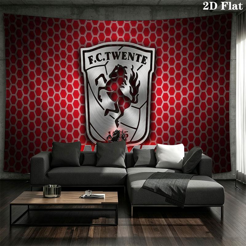 Custom Name,FC Twente Wall tapestry, aesthetic printed fabric blanket, suitable for bedroom, living room, and home decor.
