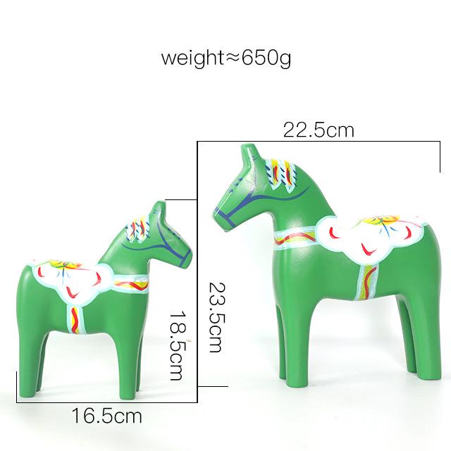 Adorno de Caballo de Madera Estilo Nórdico Morandi para Decoración de Hogar, Oficina o Sala de Estar