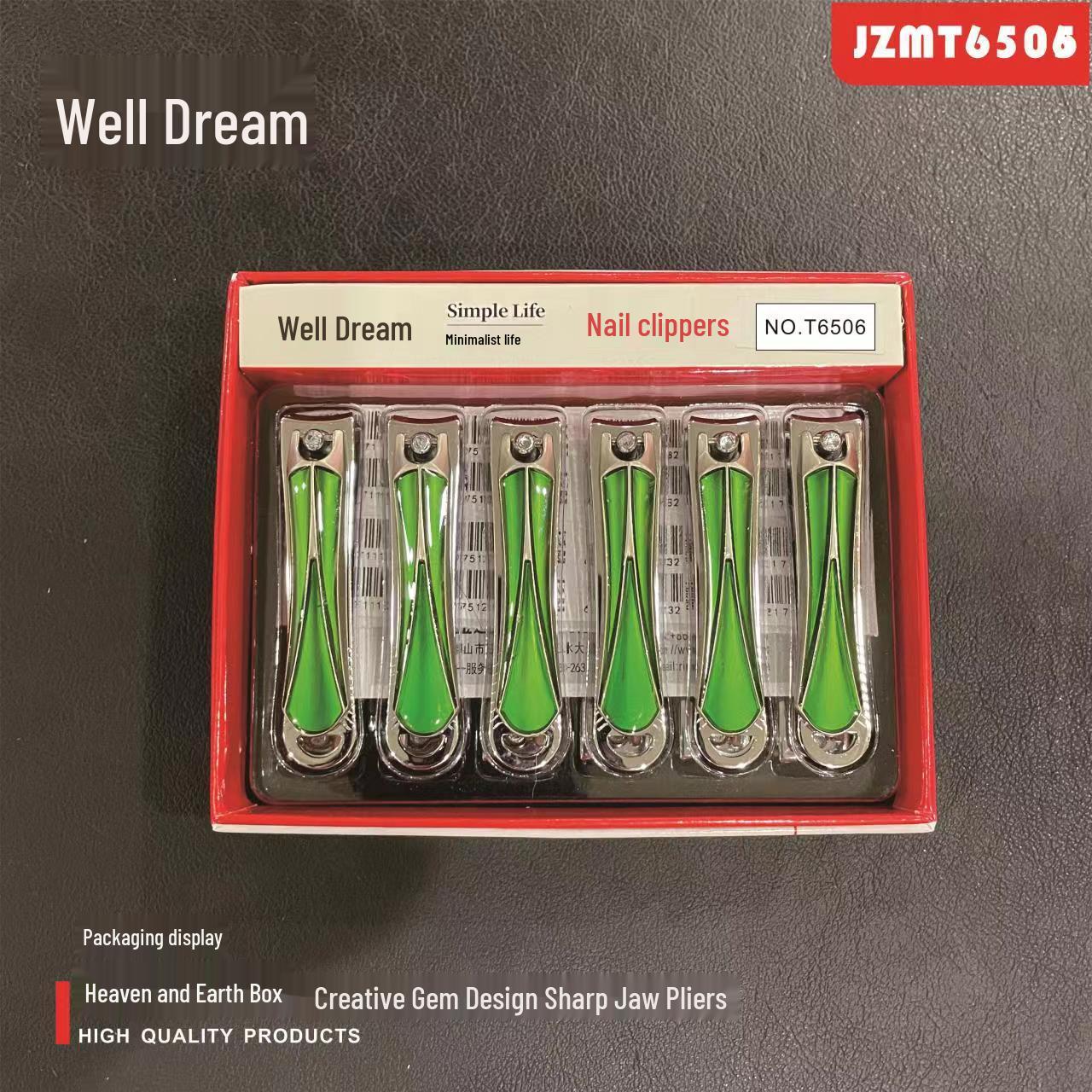Jingzhi Meng Gem Stainless Steel Flat Edge Nail Clippers for Manicure & Pedicure None