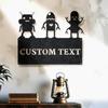 Einzigartiges, personalisiertes Metallschild Roboter Wandkunst Futuristisches Dekor für Schlafzimmer Wohnzimmer