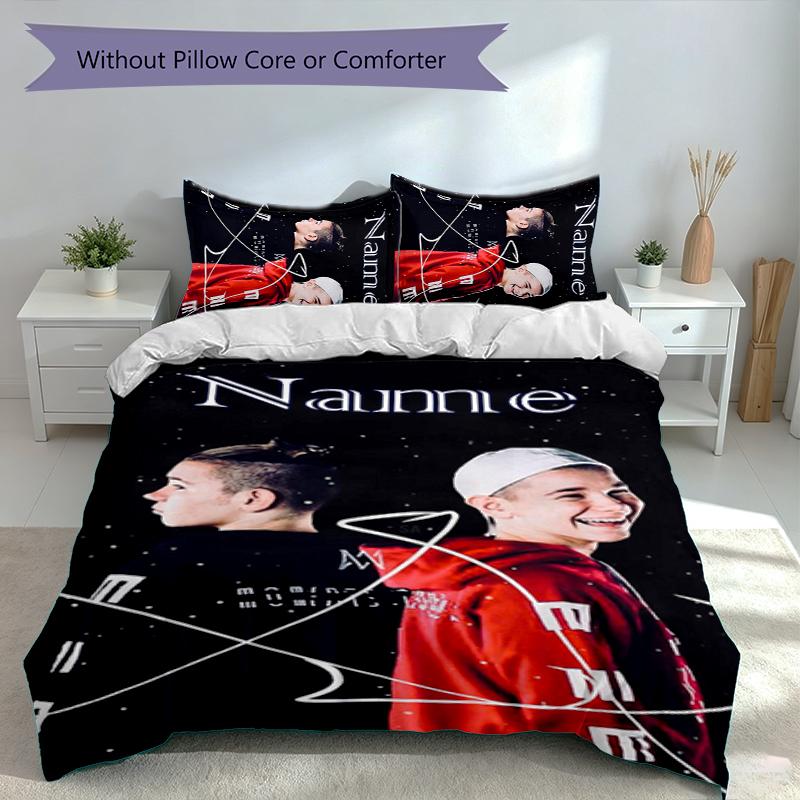 3pcs Custom Name Marcus and Martinus Set,Includes 1 Duvet Cover and 2 Pillowcases,All-season Bedroom Decor