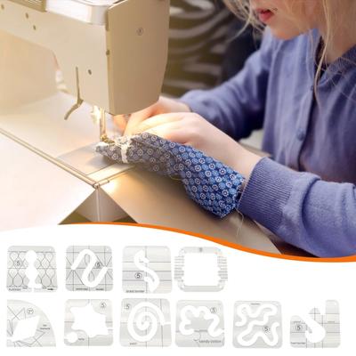 Șablon Acrilic pentru Quilting Riglă Practică pentru Quilting cu Mișcare Liberă pentru Mașină de Cusut Casnică Riglă Artizanat DIY