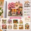 3D Relief Fridge Magnet Simulation 3D Refrigerator Stickers  Refrigerator Decoration