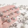 Antique Silver Color 50/100pcs Flower Bead Caps For Jewelry Making Supplies Fit DIY Bracelets Pendant Boho Accessories Connector