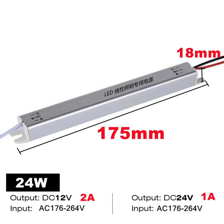 100W AC 220V TO DC 12V 24V Strip Power Supply Outdoor IP20 Waterproof Dustproof Aluminum Shell Light Strip Driver Transformer