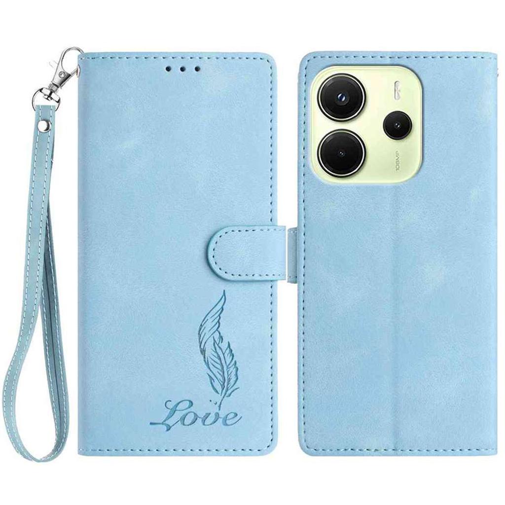 Quill Pen Embossed Pattern Flip Card Design Wallet Case for Redmi Note 14/Note 12/13C/14C/Xiaomi 14T,Xiaomi 11T,13 Lite,Mi 11 Lite,Poco X6...(8-Color)