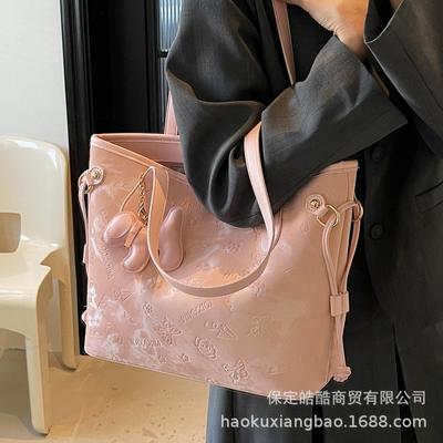 Large-capacity Bag Women's 2025 New High-end College Student Class Shoulder Bag Women's Portable Commuter Tote Bag