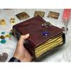 Book of Shadows Vintage Leather Journal  Grimoire Journal with Handmade Deckle Edge Paper Gifts for Men and Women