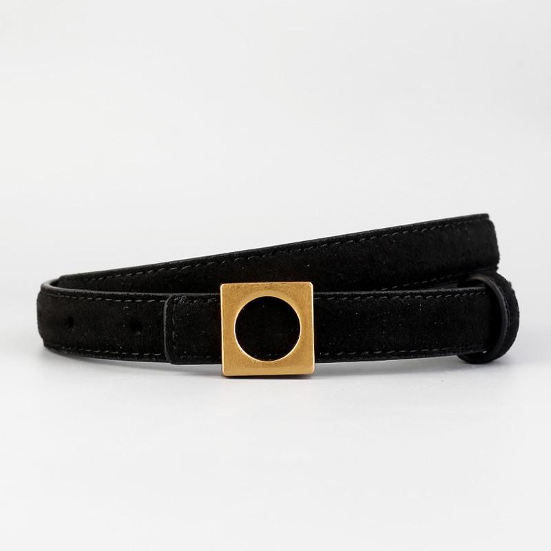 Trendy Genuine Leather Waist Belt With Metal Fas From Stylish Fashion For Jeans Black