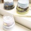 Japanese-style Mount Fuji glass water cup high temperature DIY scented candle glass empty shell small round cup cold drink coffee cup