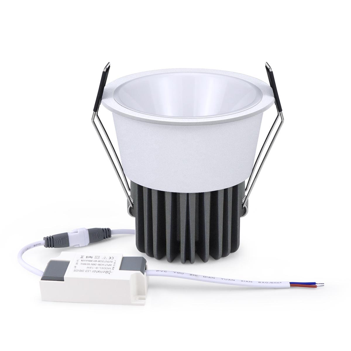 

AC85-265V COB Лампочка точечная светодиодная плафон встраиваемый светодиодный светильник потолочный алюминиевый светильник для коридора кухни украшение дома 12w&Natural White