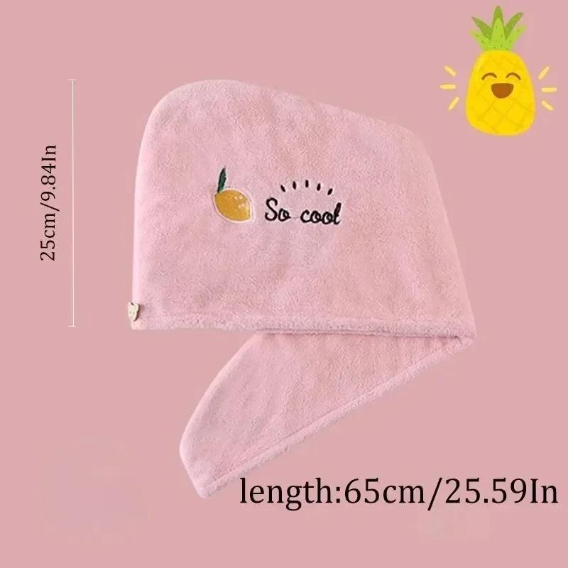 1PC Quick-Dry Hair Cap - Super Absorbent Soft Bath Towel, Cute Hair Wrap Bonnet for Women/Girls, Fast-Drying Hair Towel