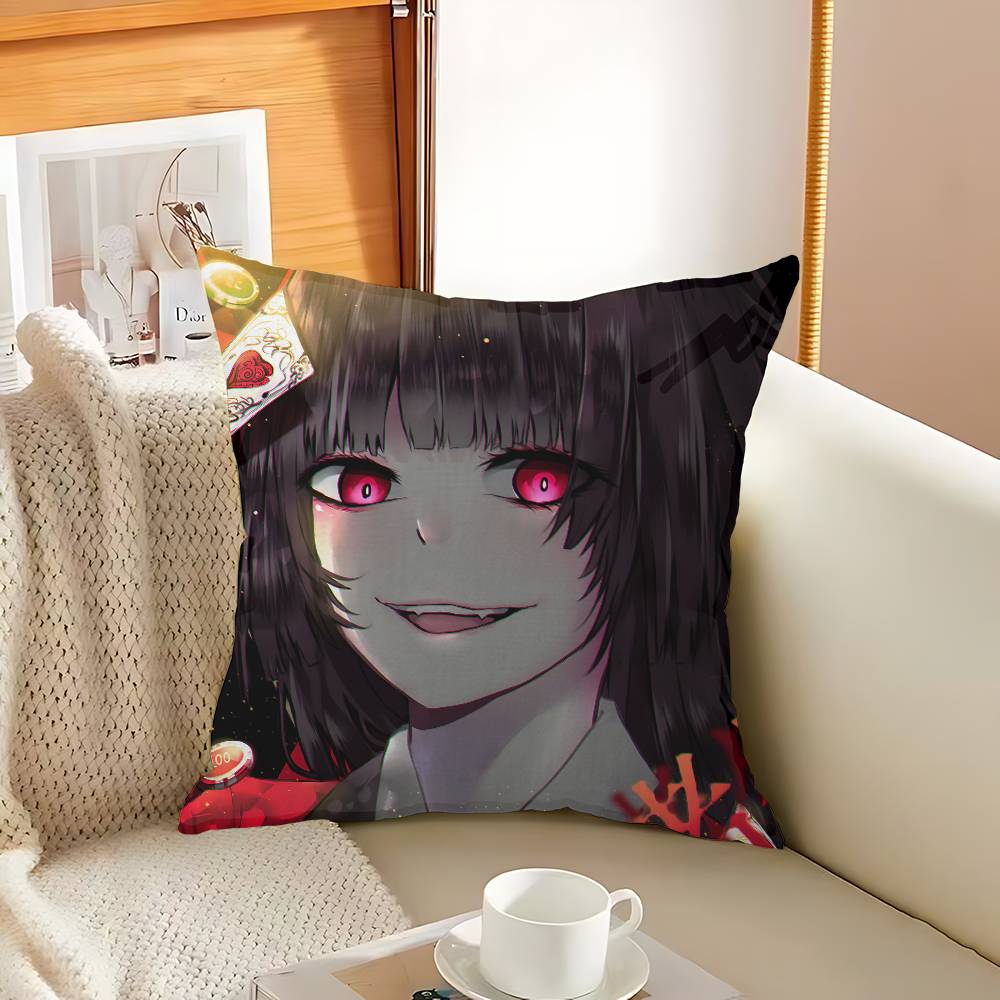 Japanese Manga Kakegurui Pillow Gift Home Office Decoration Bedroom Sofa Car Cushion Cover Case 45X45