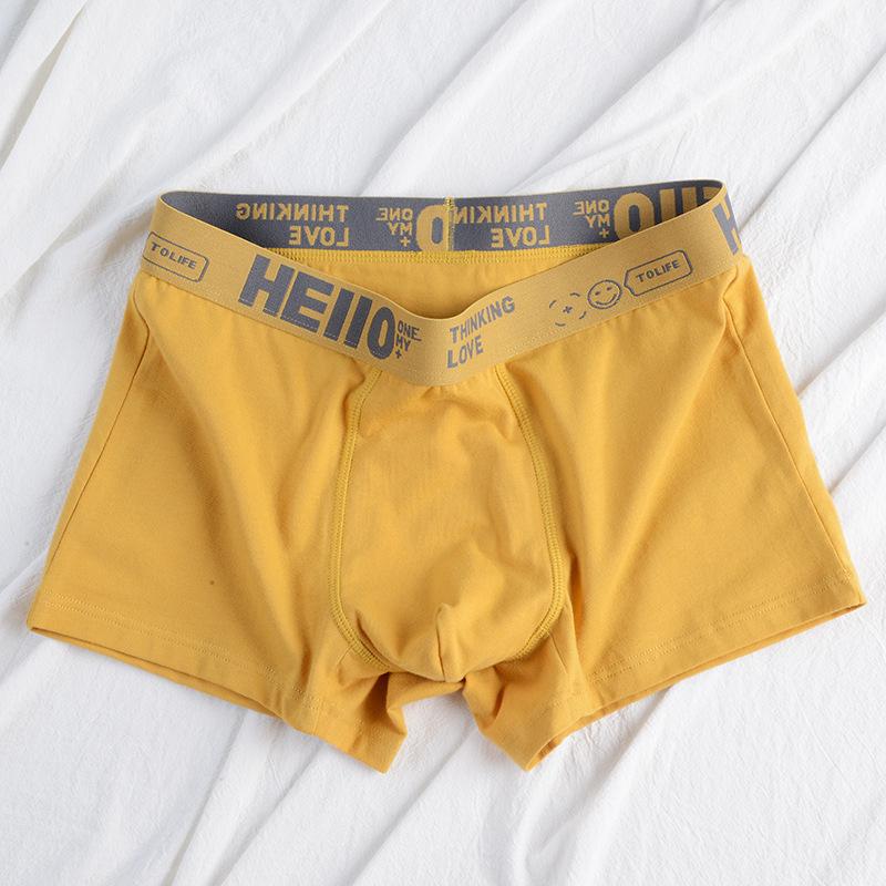4pcs Men's Underwear Men's Boxer Shorts Mid Waist Comfortable Breathable Shorts Trendy Four Cornered Underwear Boxer Brief