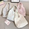 Cute Polka Dot Tube Top Bag Casual Shoulder Crossbody Bag for Women Large Capacity Canvas Tote Bag KTB