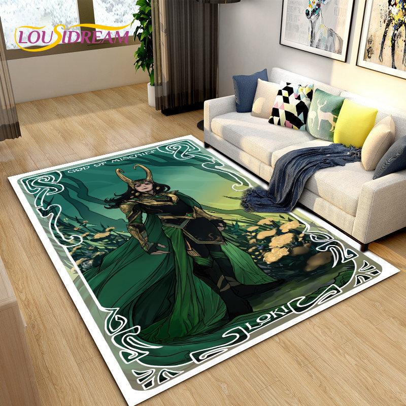 Vikings Nordic Mythology Odin Area Rug,Carpet Rug for Living Room Bedroom Sofa Doormat Decoration,Kids Play Non-slip Floor Mat