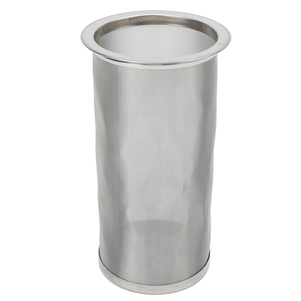 Cold Brew Coffee Filter Stainless Steel Reusable Wide Mouth Mesh Cylindrical Filter with White Gasket for Tea