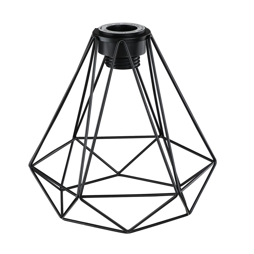 Geometric Black Pendant Light Shade Metal Edging Chandelier Home Art Chandelier Pendant Light for Living Room