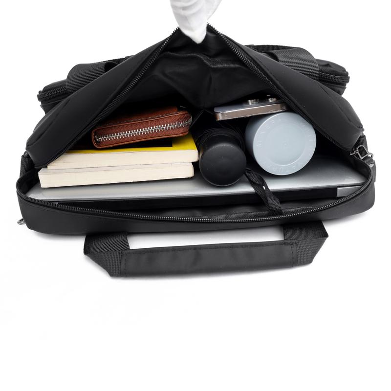 Shoulder Bag Men's Business Handbag Solid Color Travel Bag Large Capacity Crossbody Bag