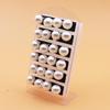 Classic 12-Pair Pearl Stud Earrings Set with Iron Needle