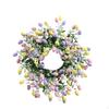 Easter Wreath with Colorful Eggs Decoration Props Compact Spring Garland for Wedding