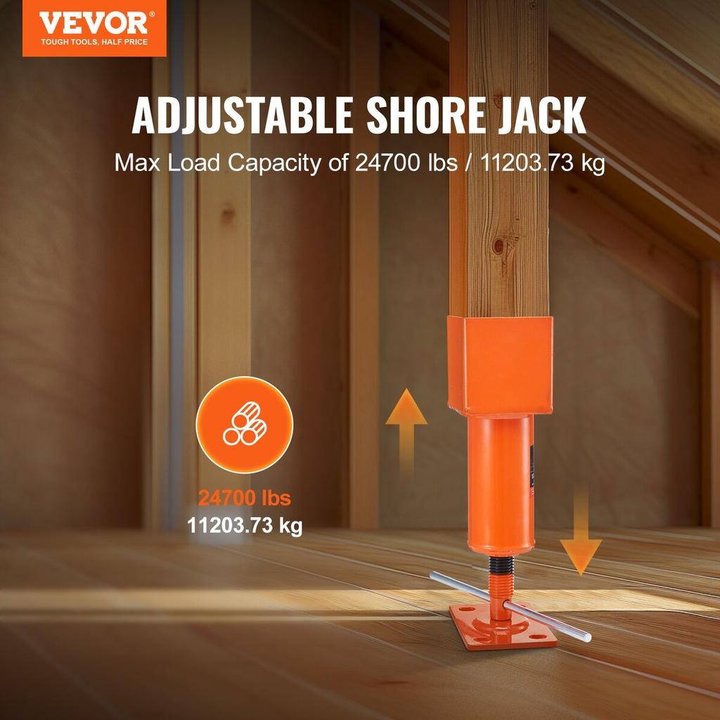 Adjustable Shore Lift Stand Floor Roof Beam 4"x4" House Leveling Jack Post